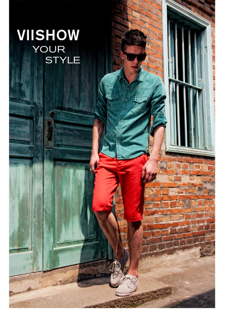 viishow <em>短裤男</em> 2014<em>夏装</em>新品修身男裤 欧美男
