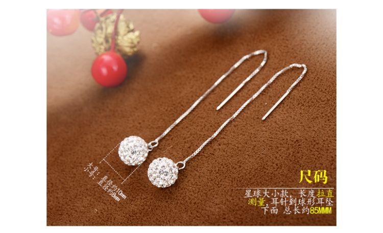 CCE S925纯银耳线 时尚潮人耳坠 <em>淑女</em>范儿 气