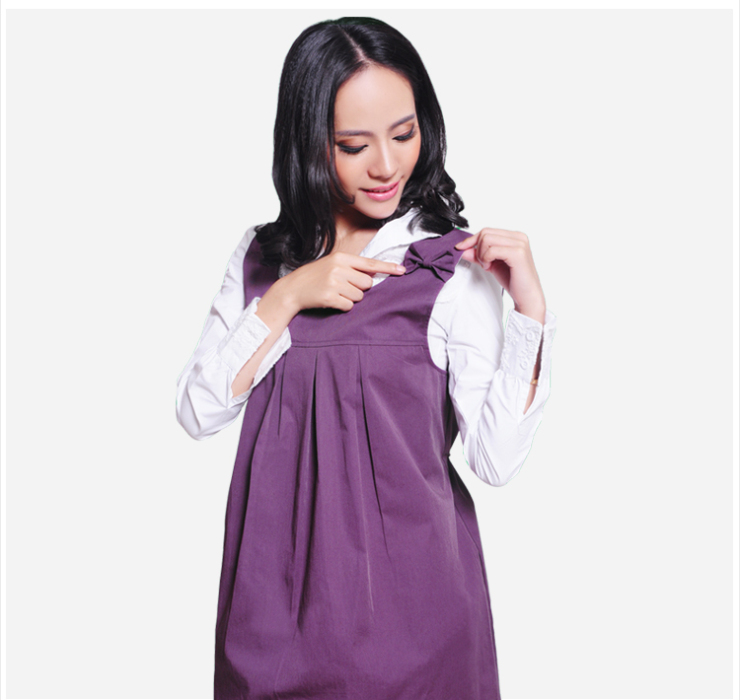 派蒙防辐射孕妇装 可爱甜美马甲裙PMA-2004