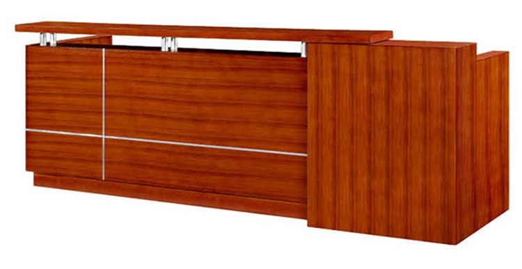 京东好环境家具 办公前台 接待台 泰柚木色迎宾