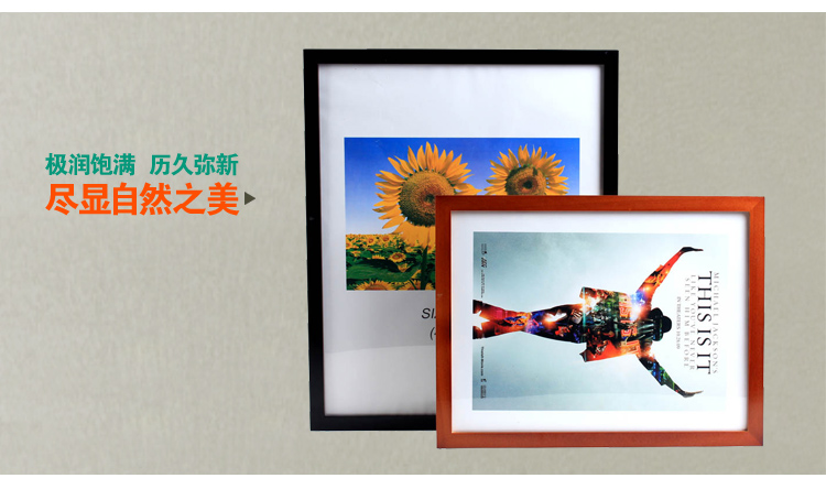 
                                        狮家进口实木照片墙创意欧式相片墙 大尺寸相框墙组合10框 白色相框+宁静港湾画芯                