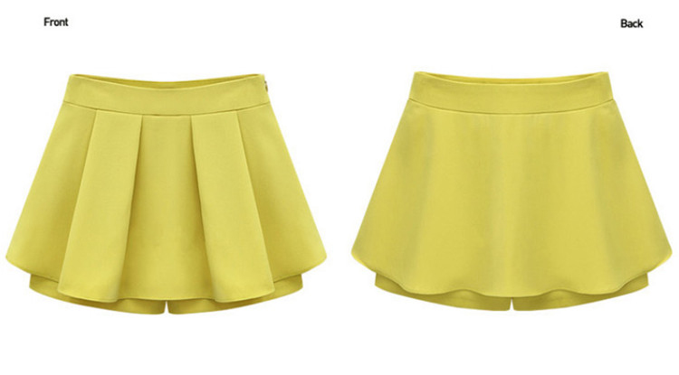 初情 夏装新品 韩版休闲中腰修身<em>显瘦短裤雪纺</em>