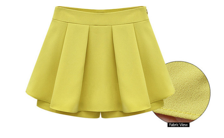 初情 夏装新品 韩版休闲中腰修身<em>显瘦短裤雪纺</em>