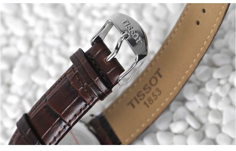 天梭TISSOT经典系列男款石英腕表镂空表针真
