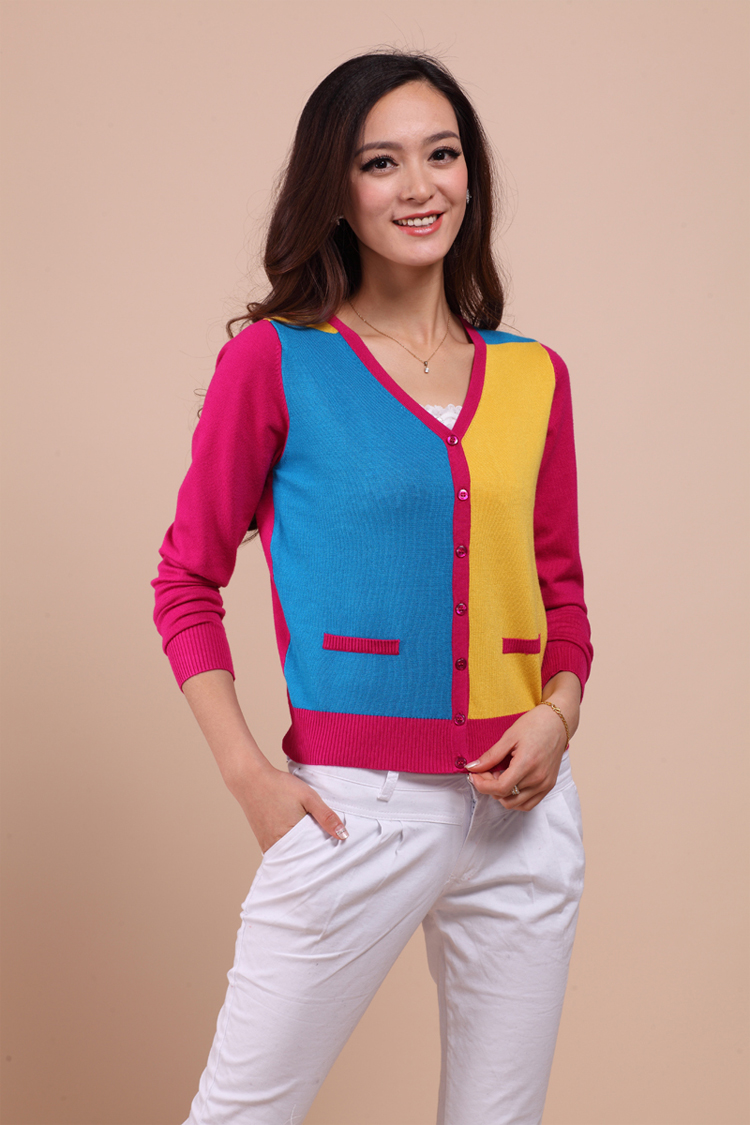 淘特<em>暖</em>2014春装新款女装<em>羊绒</em>衫 三色小<em>开衫</em>休