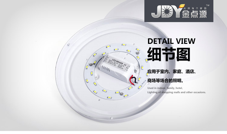 D灯 LED吸顶灯12W15W18W24W现代简约卧室厨房客厅灯过道灯 高亮 白光 12W