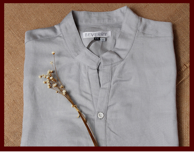 京东商城 比菲力(BEVERRY)夏季新品亚麻衬衫