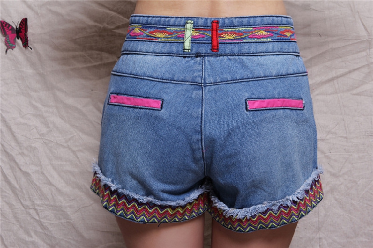 刺绣贴布牛仔裤 补丁贴布牛仔裤女