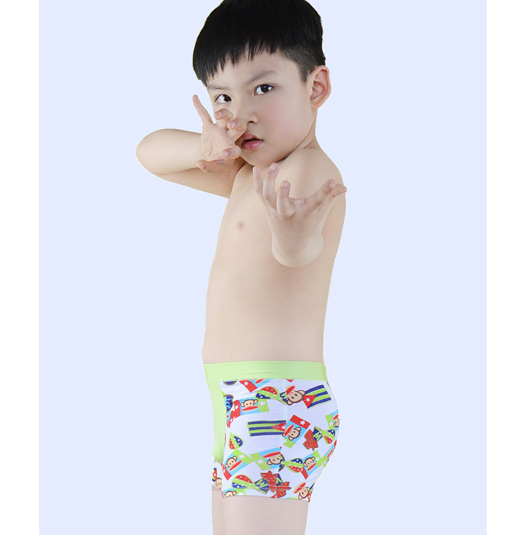 和居鸟 舒适健康透气<em>儿童内裤</em> <em>大嘴猴</em>男童平角