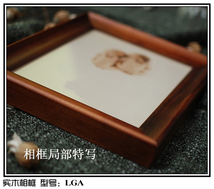 
                                        约美 实木相框摆台6 7 8 10 12寸A4创意儿童照片画框挂墙 棕色 6寸（10.2x15.3cm）                