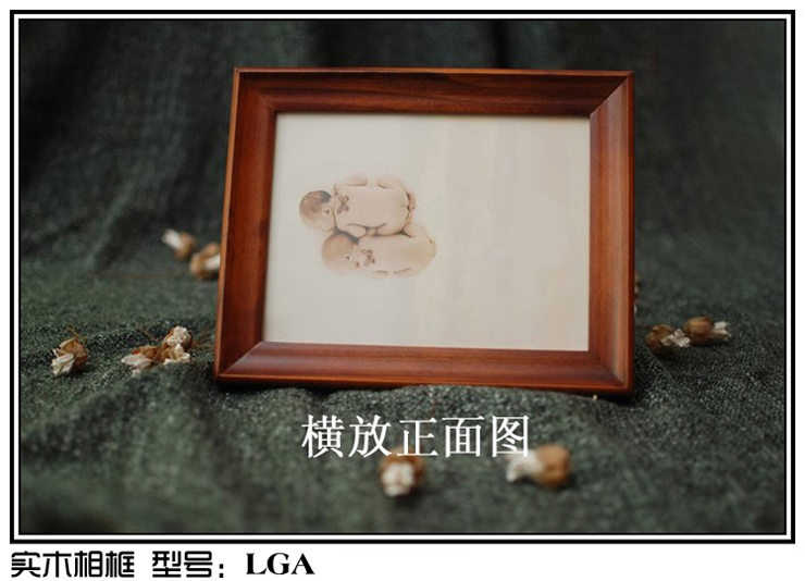 
                                        约美 实木相框摆台6 7 8 10 12寸A4创意儿童照片画框挂墙 棕色 6寸（10.2x15.3cm）                