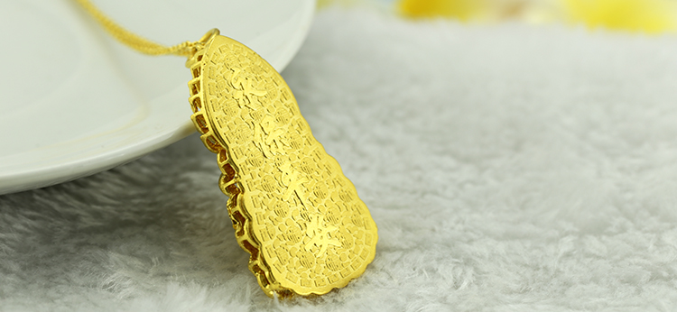 金地珠宝999千足金男士黄金吊坠永保平安观音