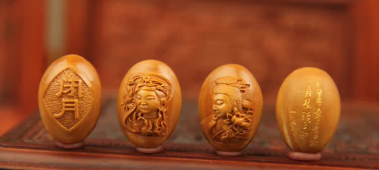 玫锦饰琳 橄榄<em>核雕</em>手串手链 <em>四大美女</em> 苏工南工