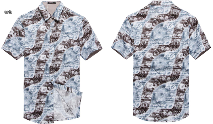 恒源祥夏季新品 双丝光棉<em>开衫t恤 男</em>短T恤男士