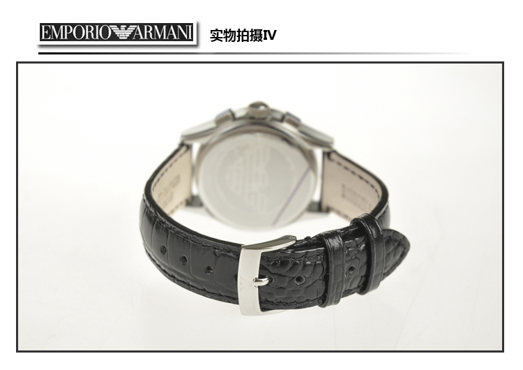 ARMANI 阿玛尼红棕皮带三眼女表 AR0672 价