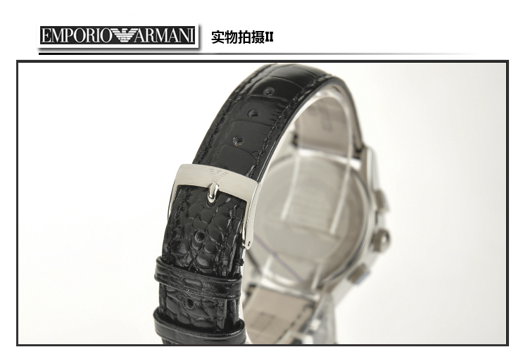 ARMANI 阿玛尼红棕皮带三眼女表 AR0672 价