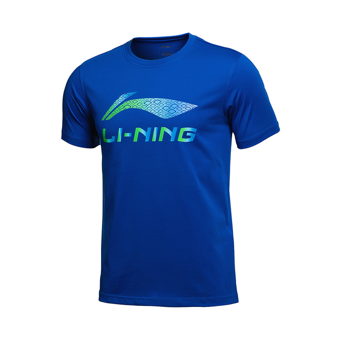正品李宁男款短袖T恤Lining男子圆领短袖文化