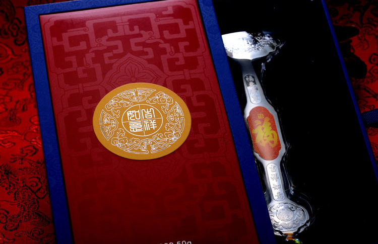 意福 S999千足银如意饰品 银如意 商务送礼 投