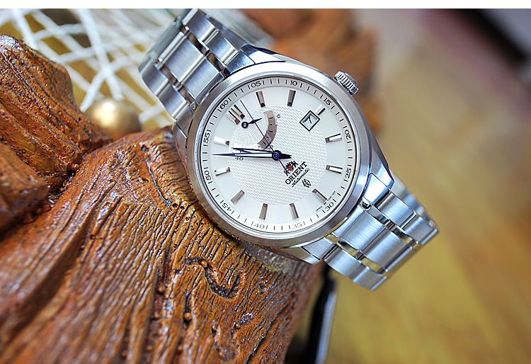 东方表(ORIENT)双狮自动机械表全钢表带时尚