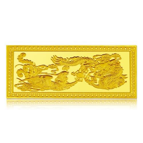 东祥 999千足金投资金条龙凤呈祥10g收藏送礼