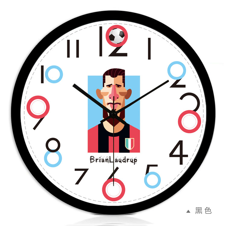 (innov)创意球星系列静音挂钟 丹麦足球明星黄