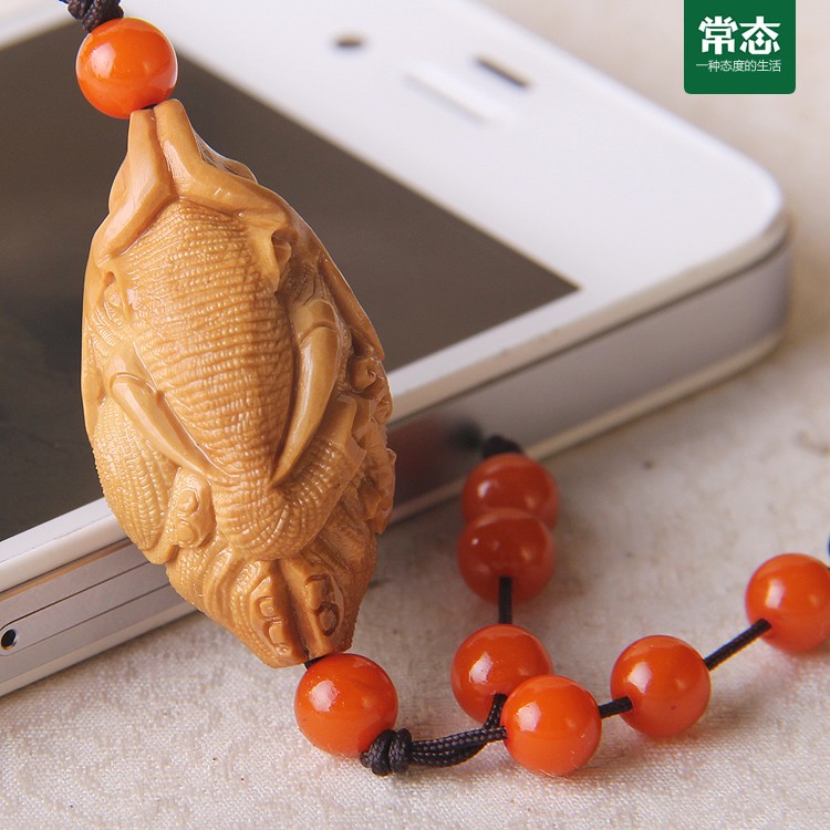 靓奈尔 瑞兽大象 吉祥如意象 橄榄核雕刻单子单