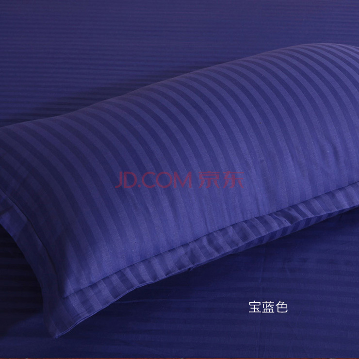 
                                        趣美家纺 纯棉缎条枕套一对装   枕套枕头组合装 缎条纯白 枕套74*48cm*2                