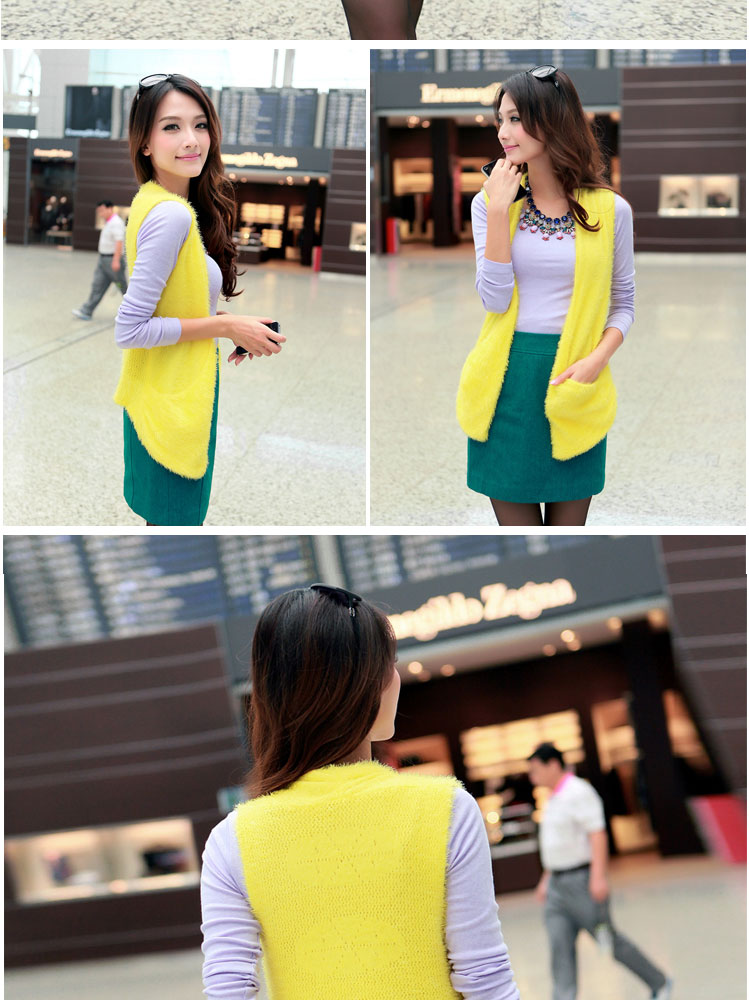 依德璐 2013秋装上新针织衫<em>外套无袖开衫毛衣</em>