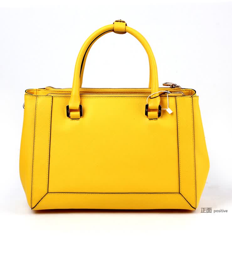 goldlion金利来 时尚新款黄色牛皮<em>女士包</em>89292