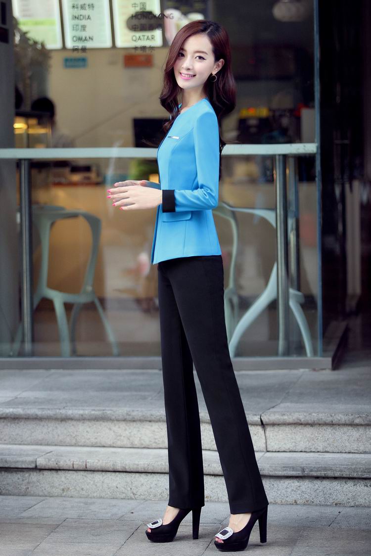 OL正装裤女裤子西装裤直筒修身款显瘦西裤女装长裤职业裤子秋冬 裤 黑色 XXL