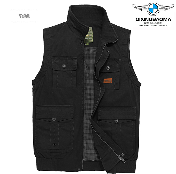 七星宝马男装新款军旅工装 春秋新款<em>马夹男士</em>