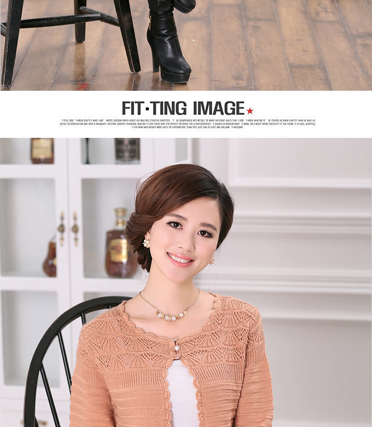 诗米利琪 女装 镂空百搭<em>开衫小披肩短外套</em>针织