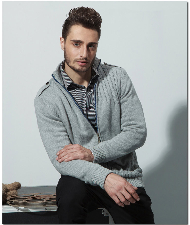 迈锐斯邦德新款<em>织</em>衫男 毛衣男 <em>开衫毛线</em>衣<em>男装</em>