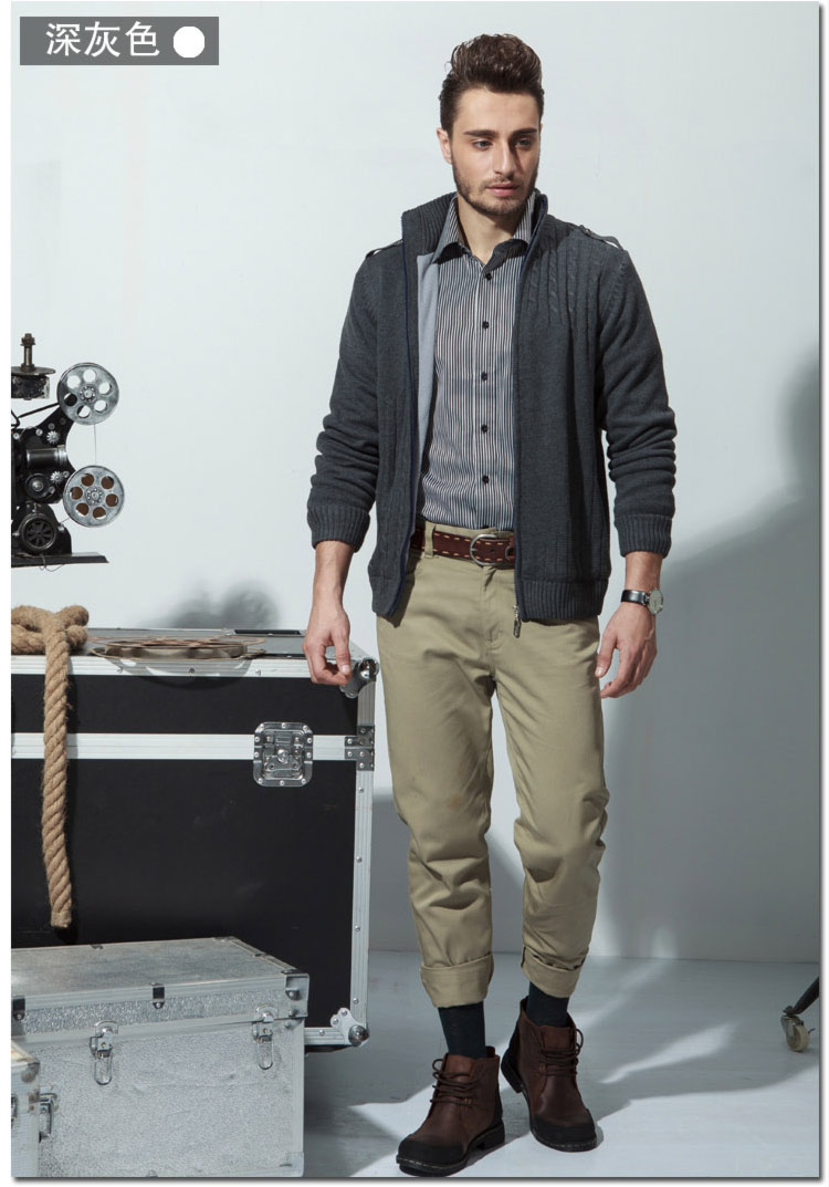 迈锐斯邦德新款<em>织</em>衫男 毛衣男 <em>开衫毛线</em>衣<em>男装</em>