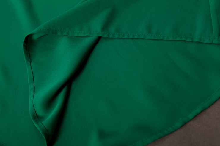 白领 网络款 WHITE COLLAR 翠绿麻纱方领A摆