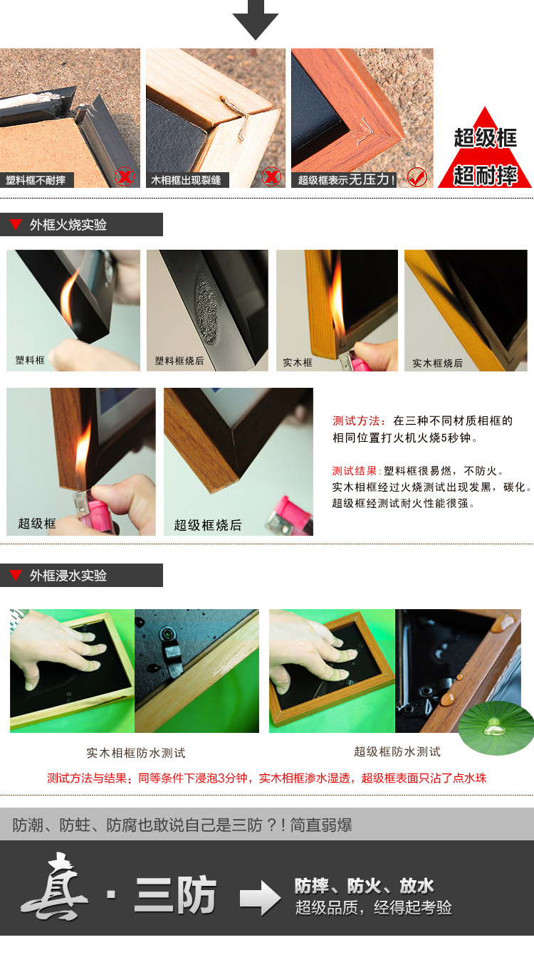 实木相框 欧式照片墙相框墙相片墙创意组合DIY包纸框KBZ12457 原木色 12寸-宜家相框-满2个送无痕钉-可挂墙