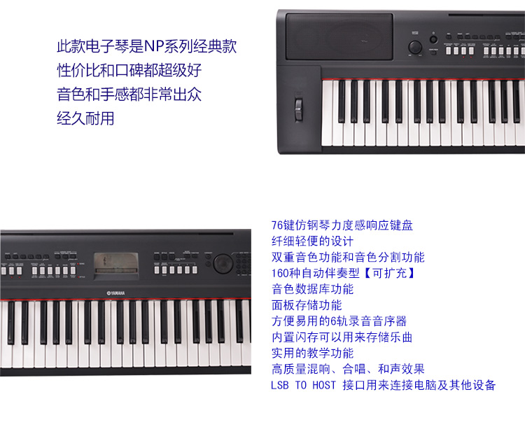 雅马哈(YAMAHA) NP-V 60  NPV 60电子琴76键考