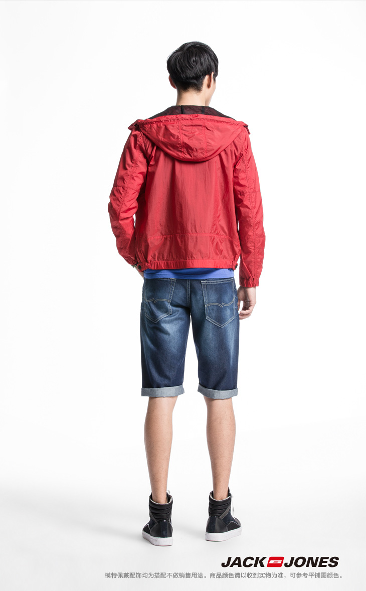 s杰克琼斯时尚休闲含天丝<em>男士低腰牛仔短裤</em>O