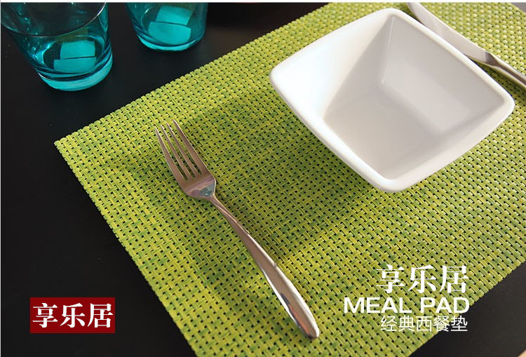
                                                            享乐居 PVC餐垫 西餐厅专用餐垫 隔热垫防油易清洗餐垫宝宝餐垫 宽条纹 紫色 30*45cm                