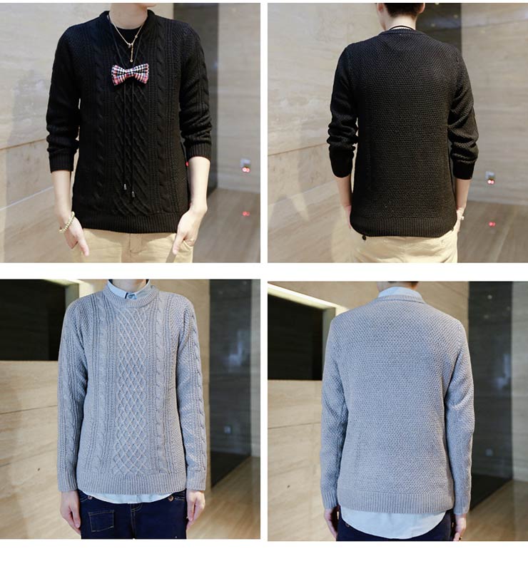 <em>毛衣男</em>韩版<em>圆领</em>麻花哪里买卖比较好的 套头麻