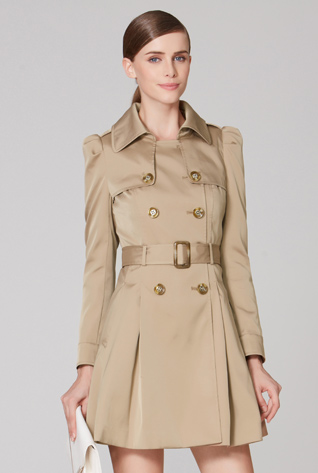 OSA欧莎世家2013冬季新品 简约女款风衣 个性