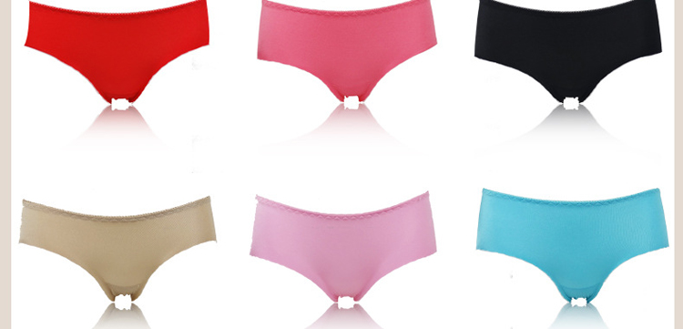 女士无痕中低腰多彩三角<em>内裤</em> 性感<em>冰丝面料</em>高