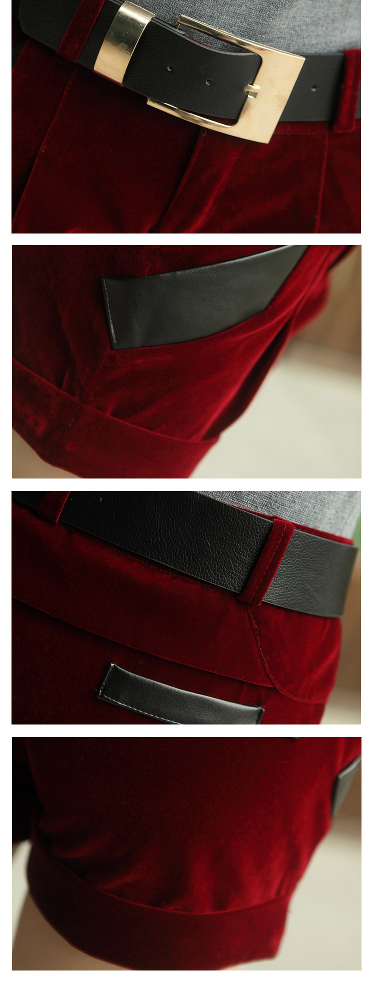 HHTOP 休闲裤 <em>女</em>2013秋冬装韩版贴<em>皮短裤</em>修