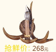 波西米亚 壁灯 客厅背景墙灯 鹿角壁灯 床头灯 灯具树脂灯 鹿角蜡烛壁灯