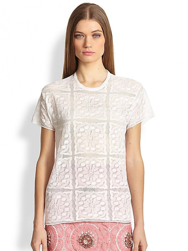 the essential short-sleeve t-shirt receives a fully feminine re