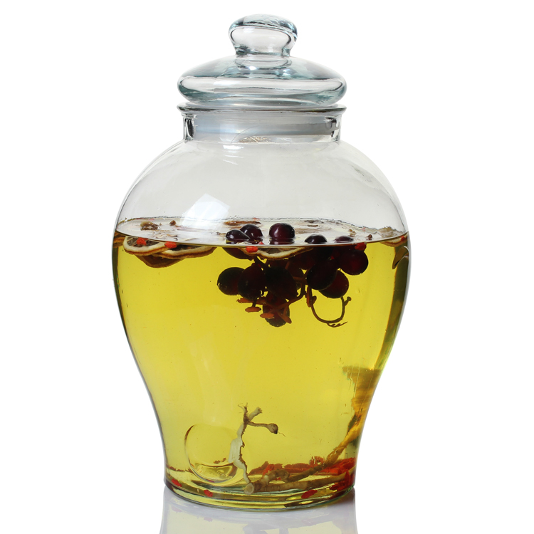 运润 密封玻璃泡酒瓶 酿酒瓶泡菜坛子药酒瓶 5L