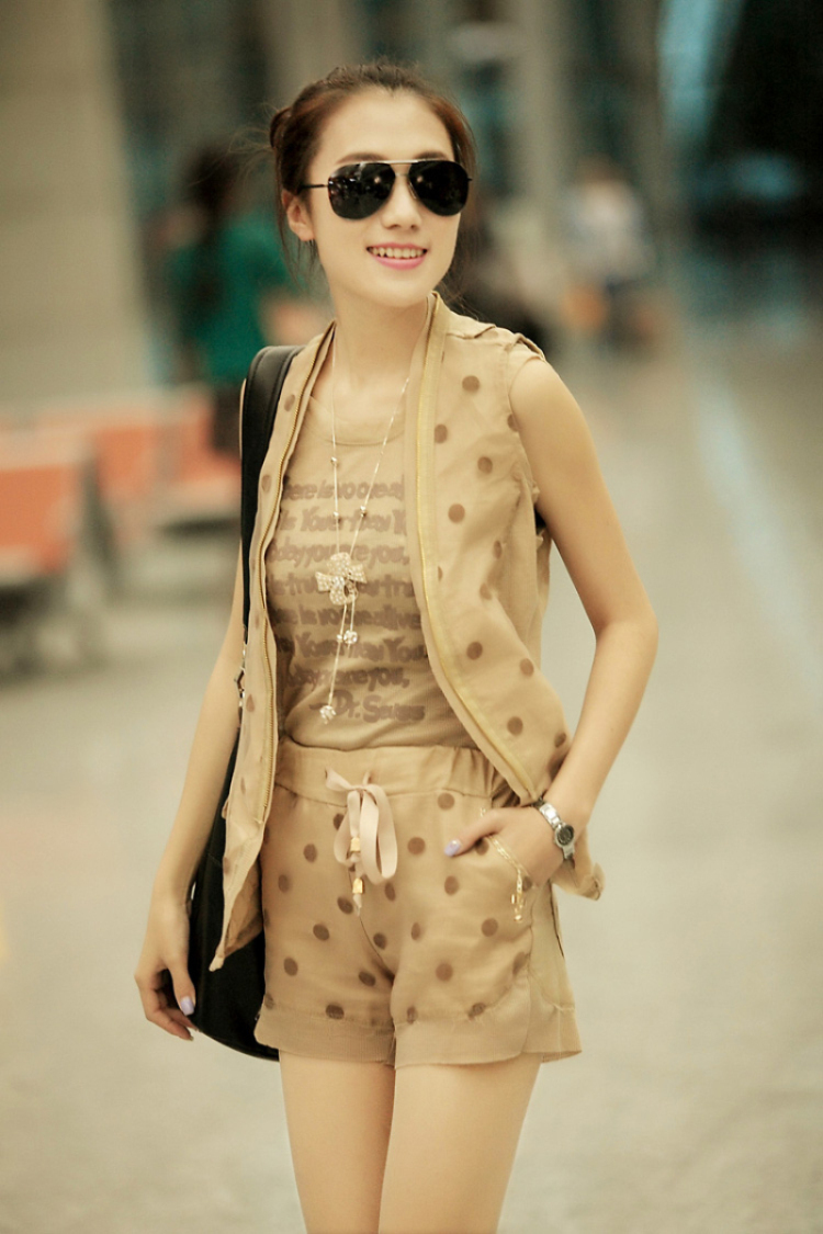 诗馨2014夏季新品三件套<em>夏装</em>蕾丝<em>马甲</em>T恤<em>短袖</em>