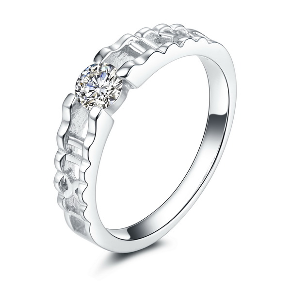 银尚圈 S925纯银精工品质 爱的阶梯情侣对戒 