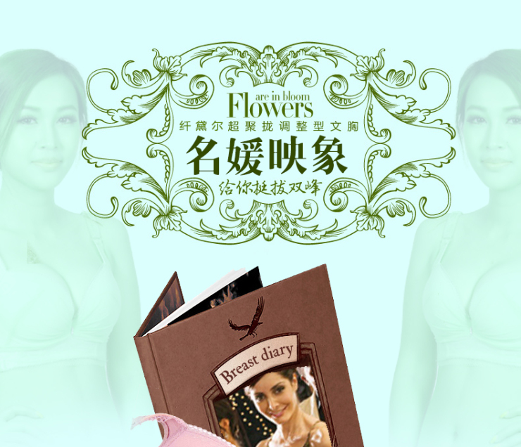 纤黛尔 2013新款 性感调整型文胸 聚拢收副乳