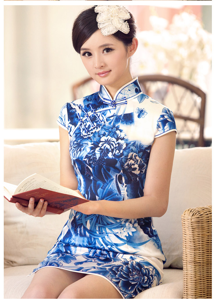 【<em>逸红颜</em>】夏香 2014新款<em>女装</em>时尚真丝改良旗